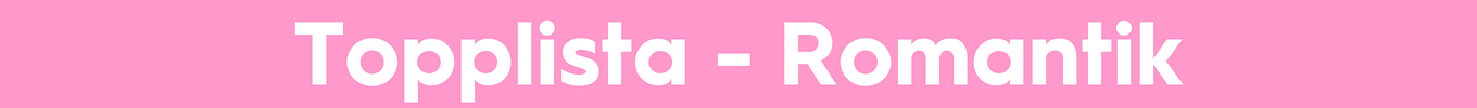 Banner med hjärtan med titeltext topplista.