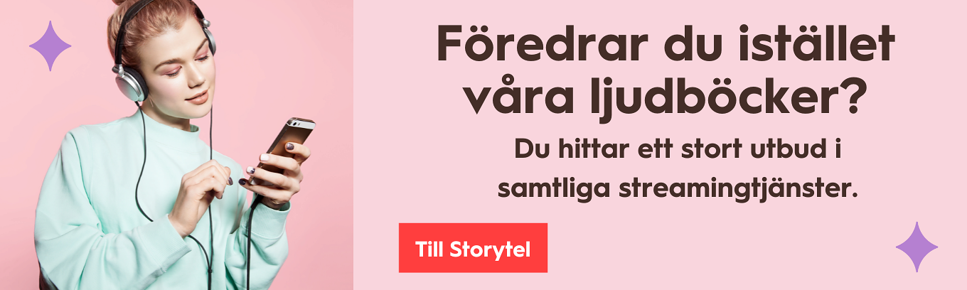 Banner med länk, besök storytel